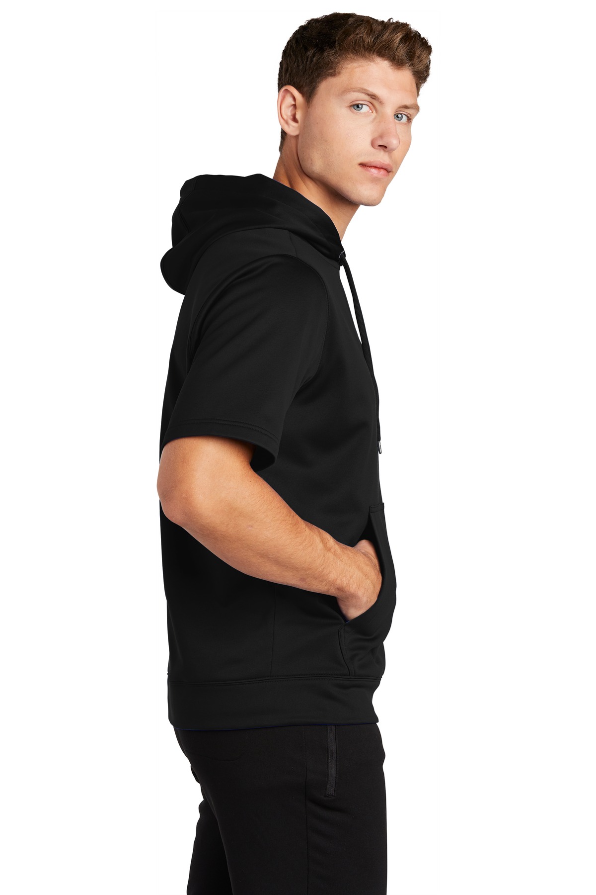 Sport-Wick Fleece Short Sleeve Hooded Pullover