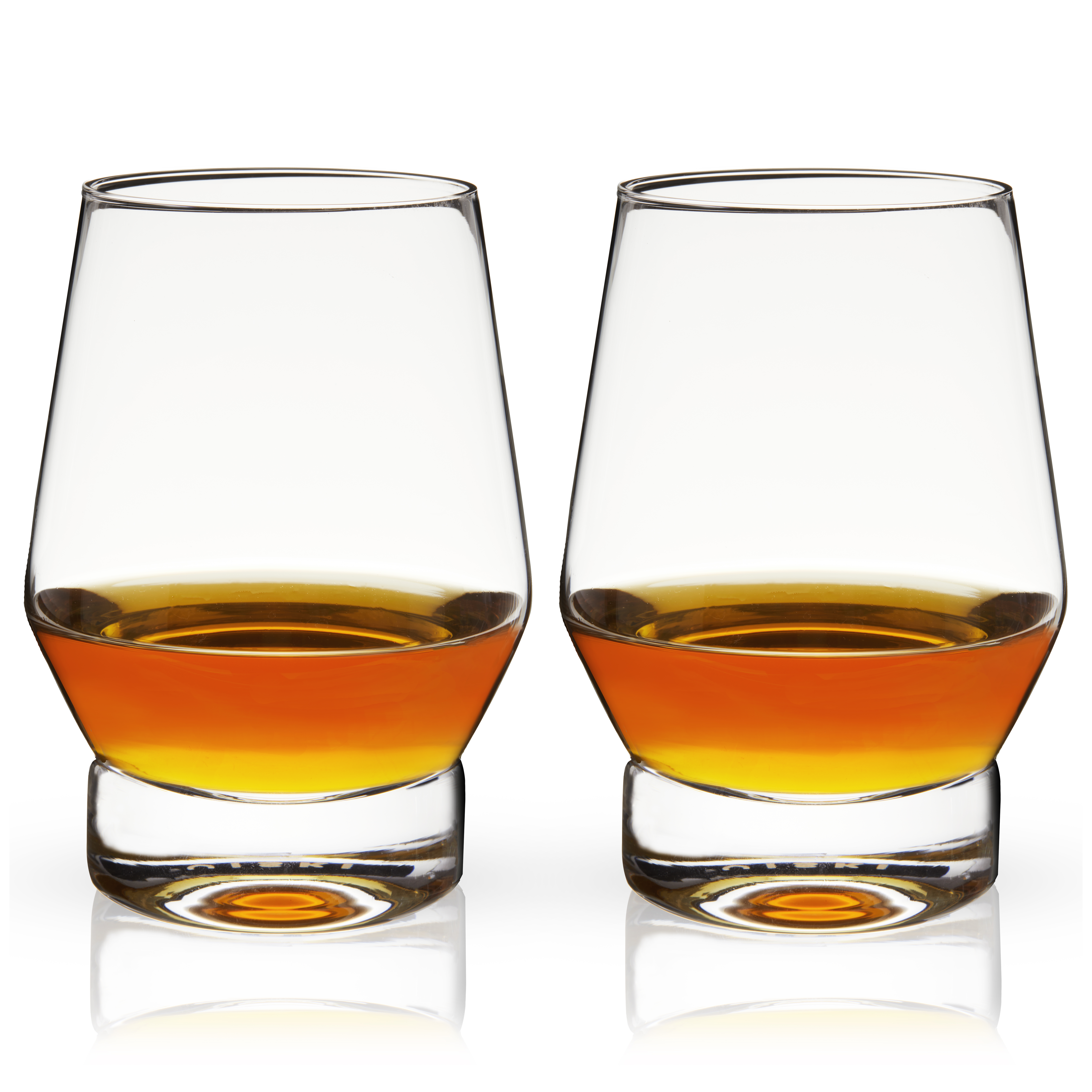 Viski® Raye Heavy Base Crystal Whiskey Glass, set of 2 4