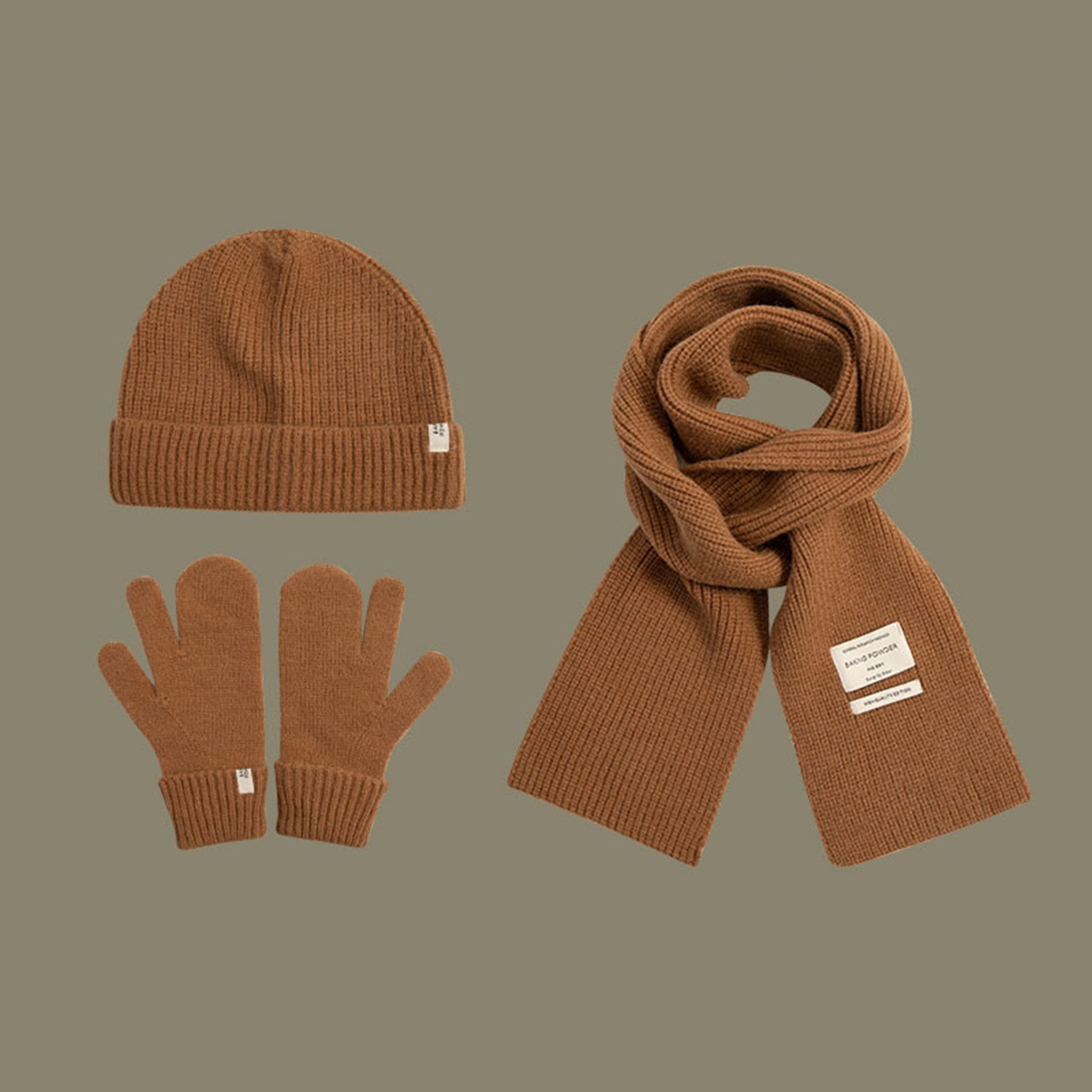 Winter Beanie Scarf Glove Set 3