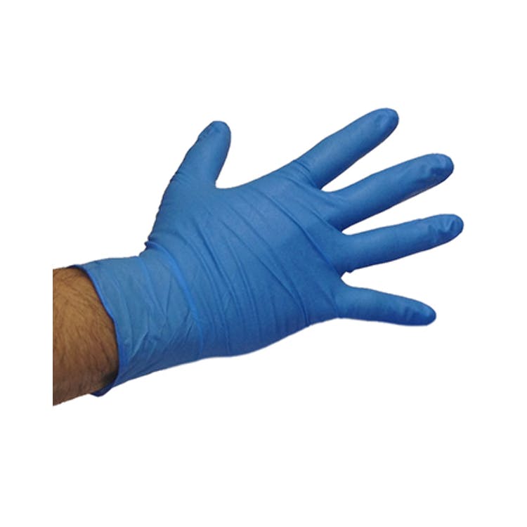 Nitrile Powder Gloves - Blue Medium 2