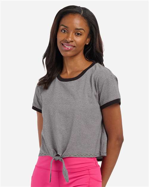 Women's Striped Tie Front T-Shirt - BW2107 12