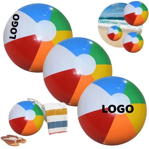 Inflatable Beach Ball with 12-Inch PVC Summer Toy 3