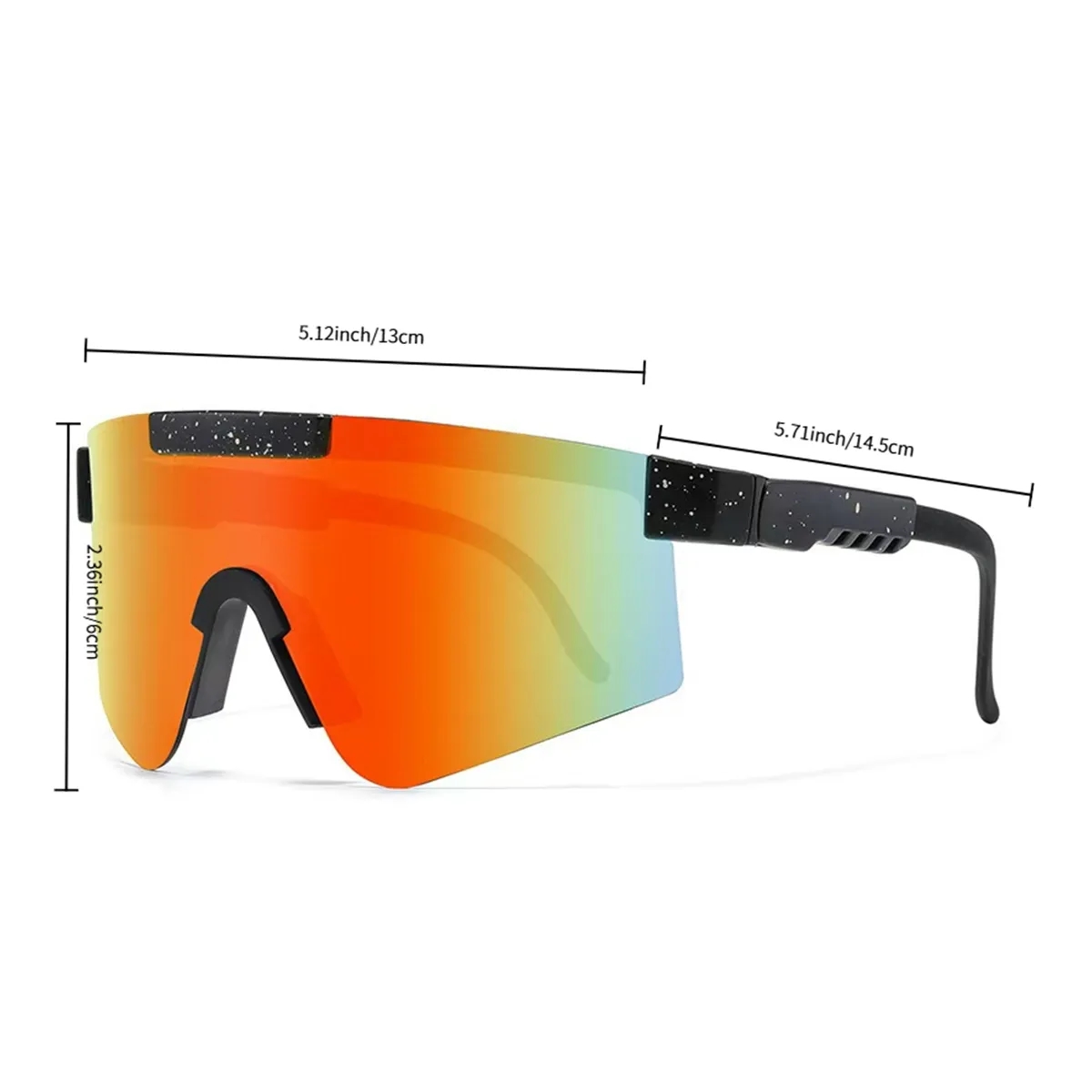 Wraparound Sport Sunglasses with Mirrored Lenses 7
