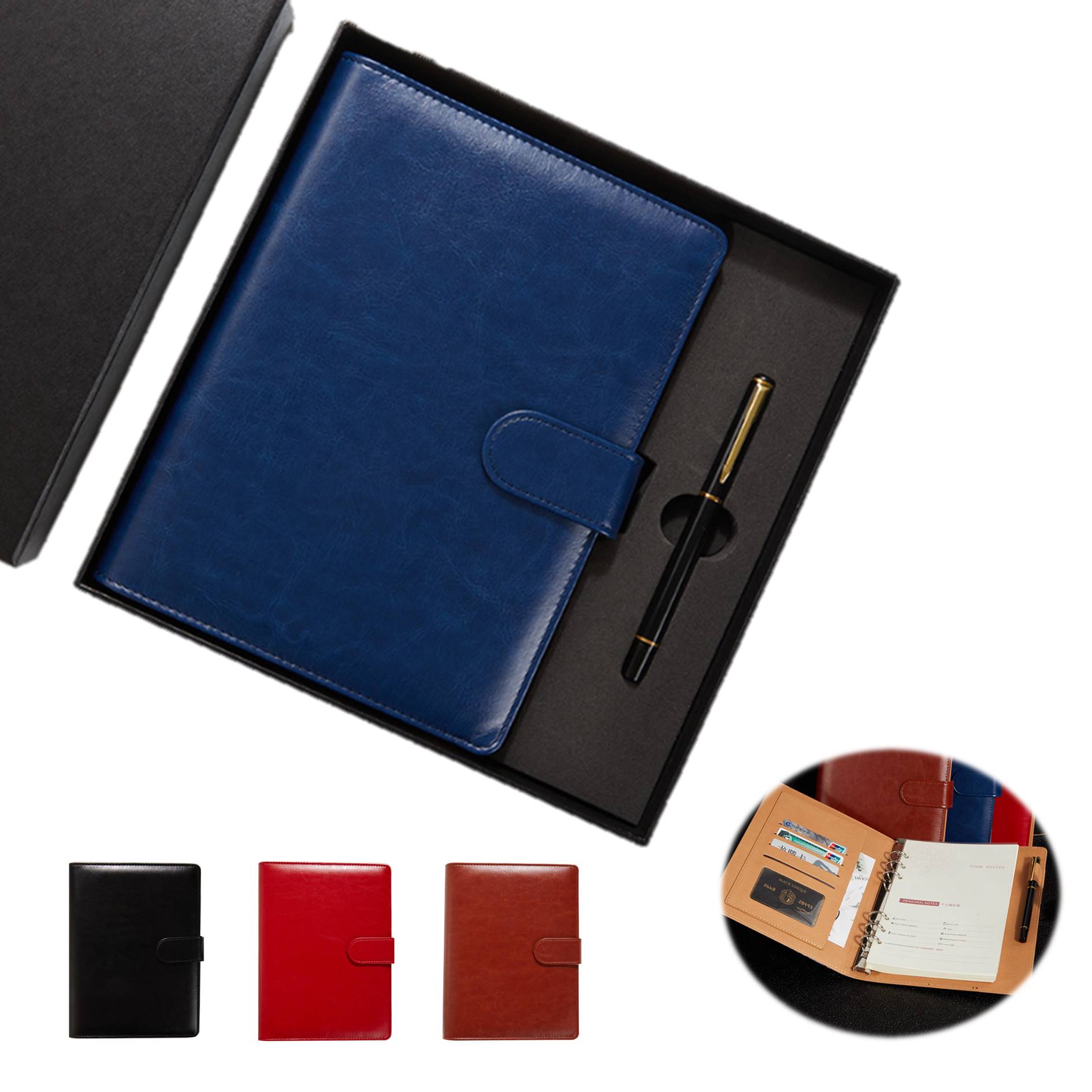 Refillable Notebook With Pen Gift Set 4
