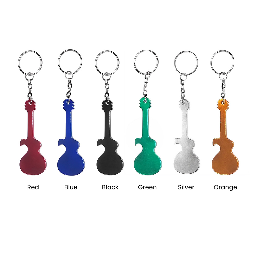 Guitar Shaped Bottle Opener Keychain 8