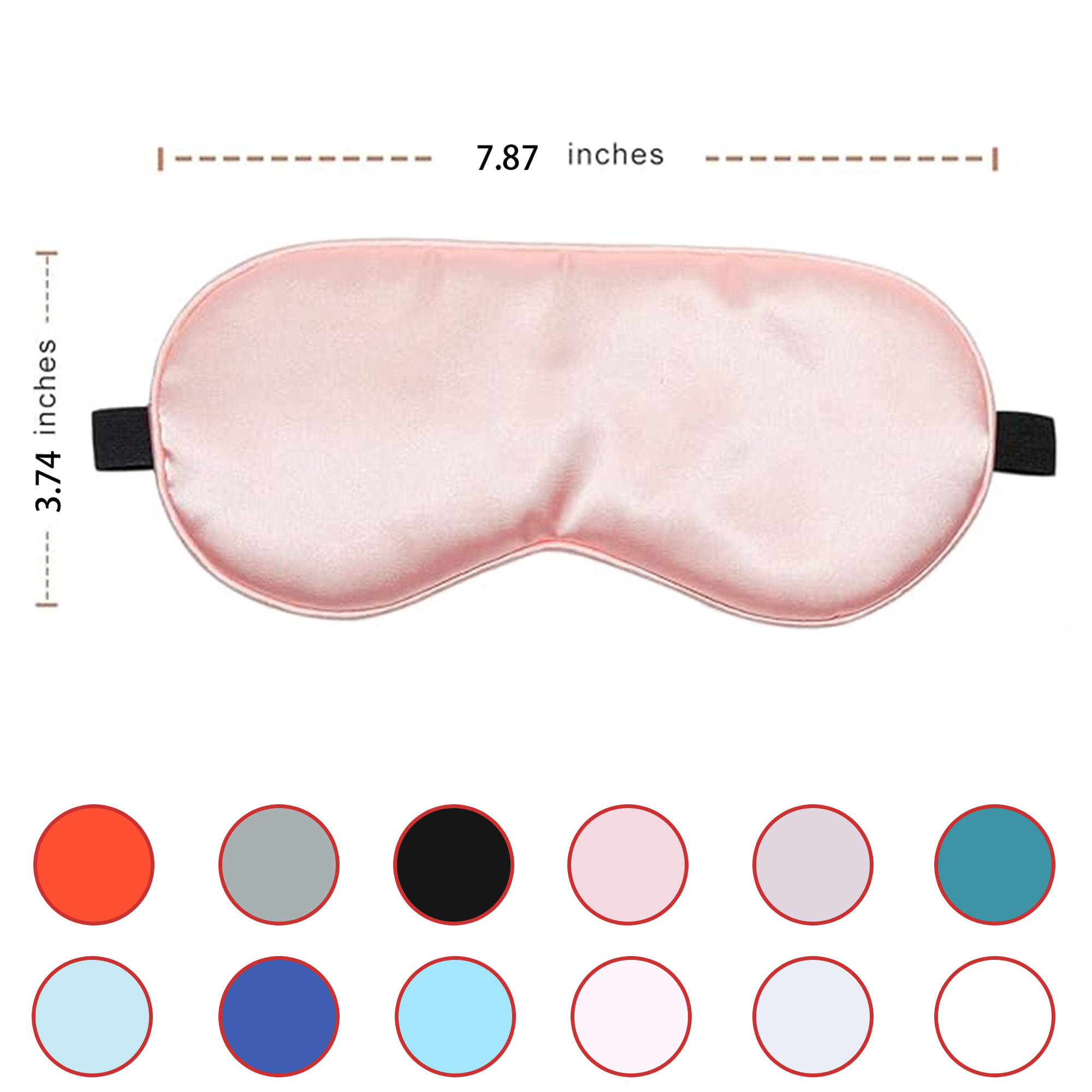 Adjustable Strap Faux Silk Eye Mask 4