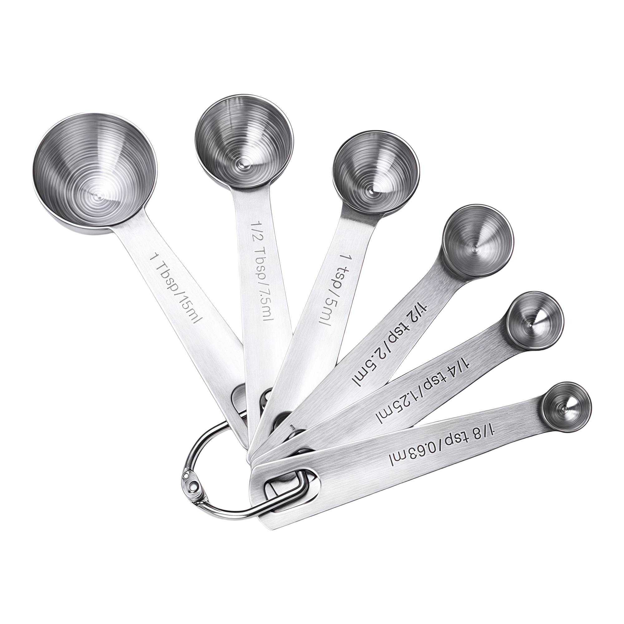 6-Piece Stainless Steel Measuring Spoons and Cups Set with Scale 3