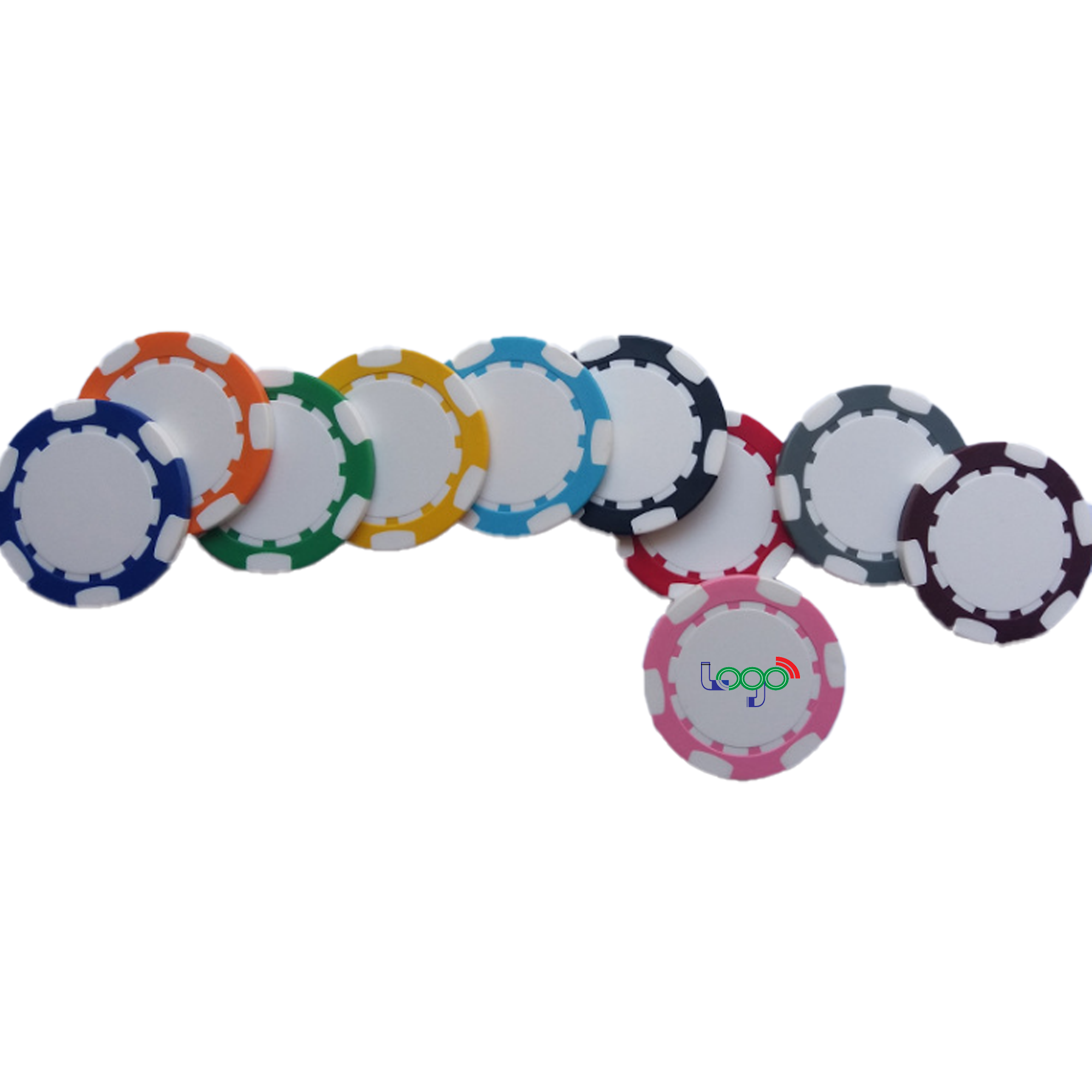 Casino Style ABS Poker Chips with Custom Print 2