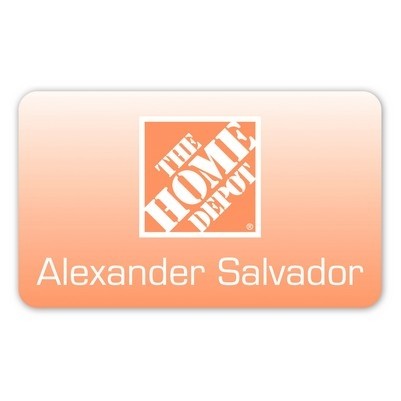 1" Wx3"L Aluminum Name Badge w/Full Color Imprint & Personalization 5