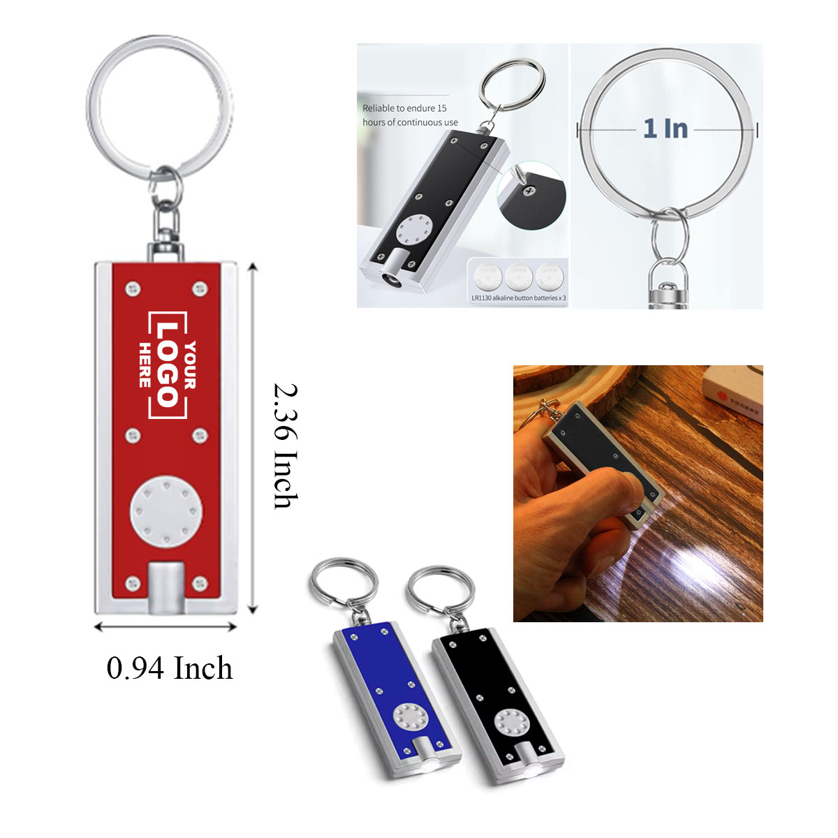 Mini LED Flashlight Key Ring 2