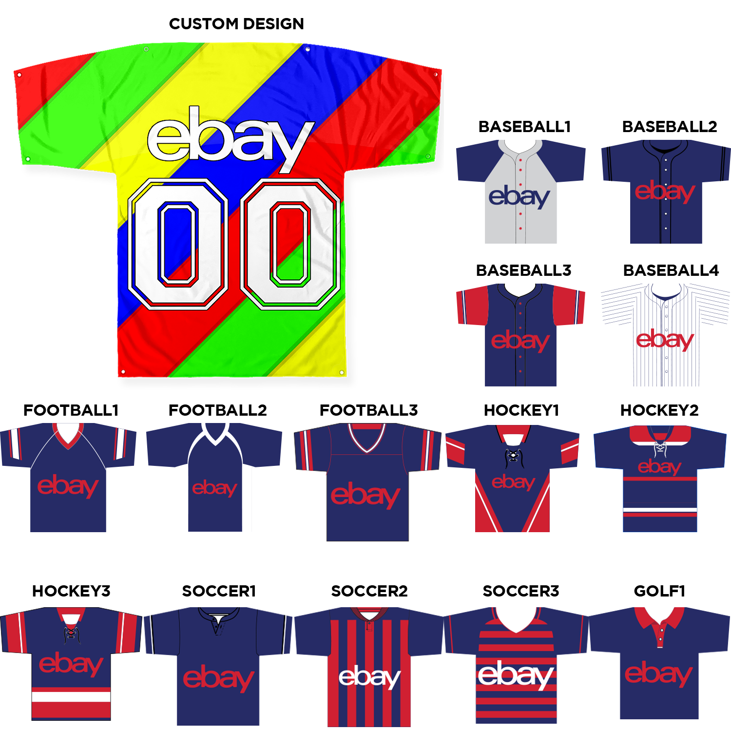 45" X 57" Jersey Shaped Banner 1