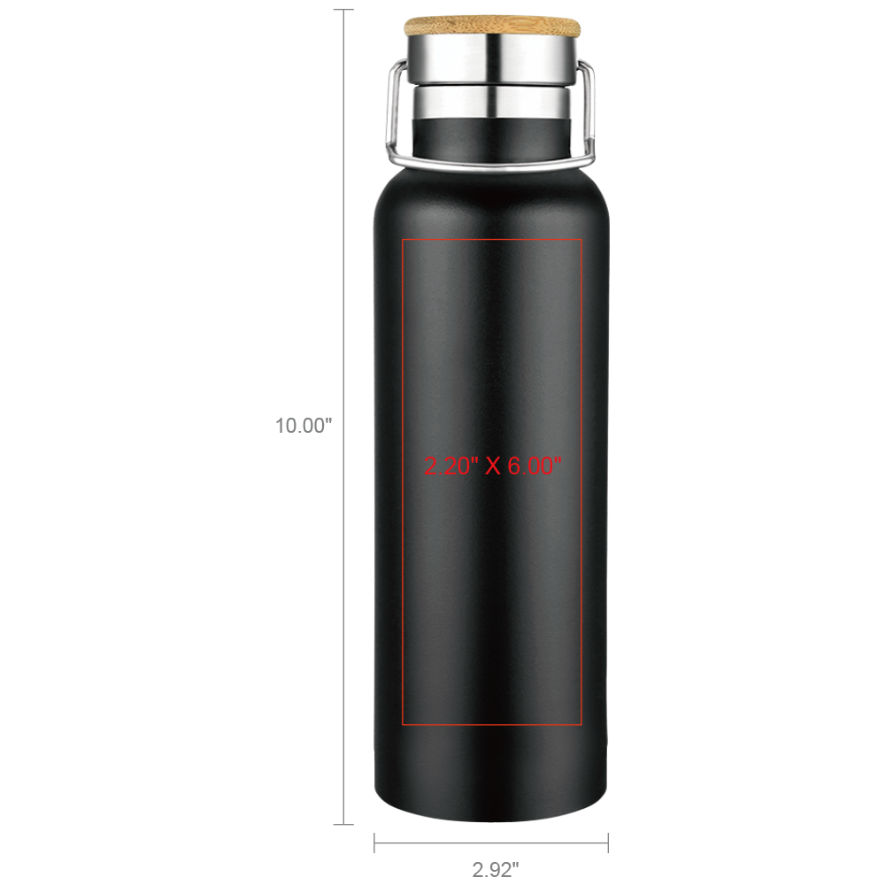 Smith 20oz Stainless Steel Bamboo Cap Water Bottle
