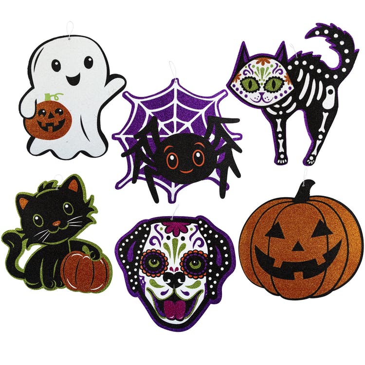 Halloween Wall Plaques - 4 Glittery Styles 2