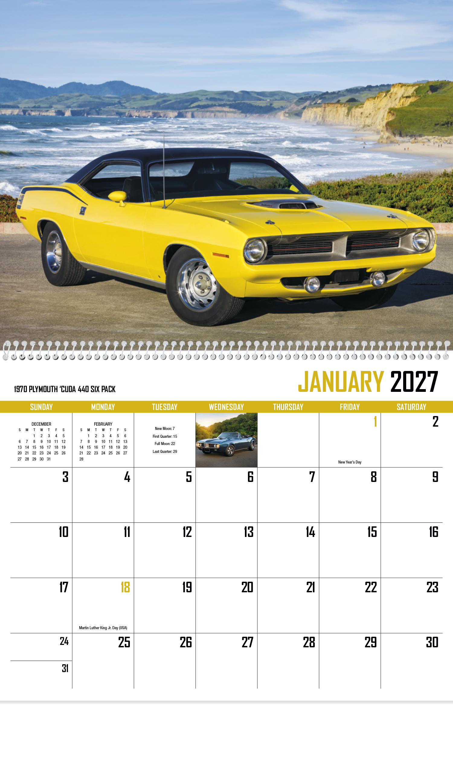 HotLine® Products Street Thunder Appointment Calendar - Spiral 24
