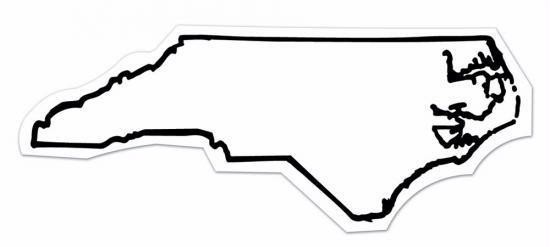 North Carolina State Shape Magnet - Full Color 2