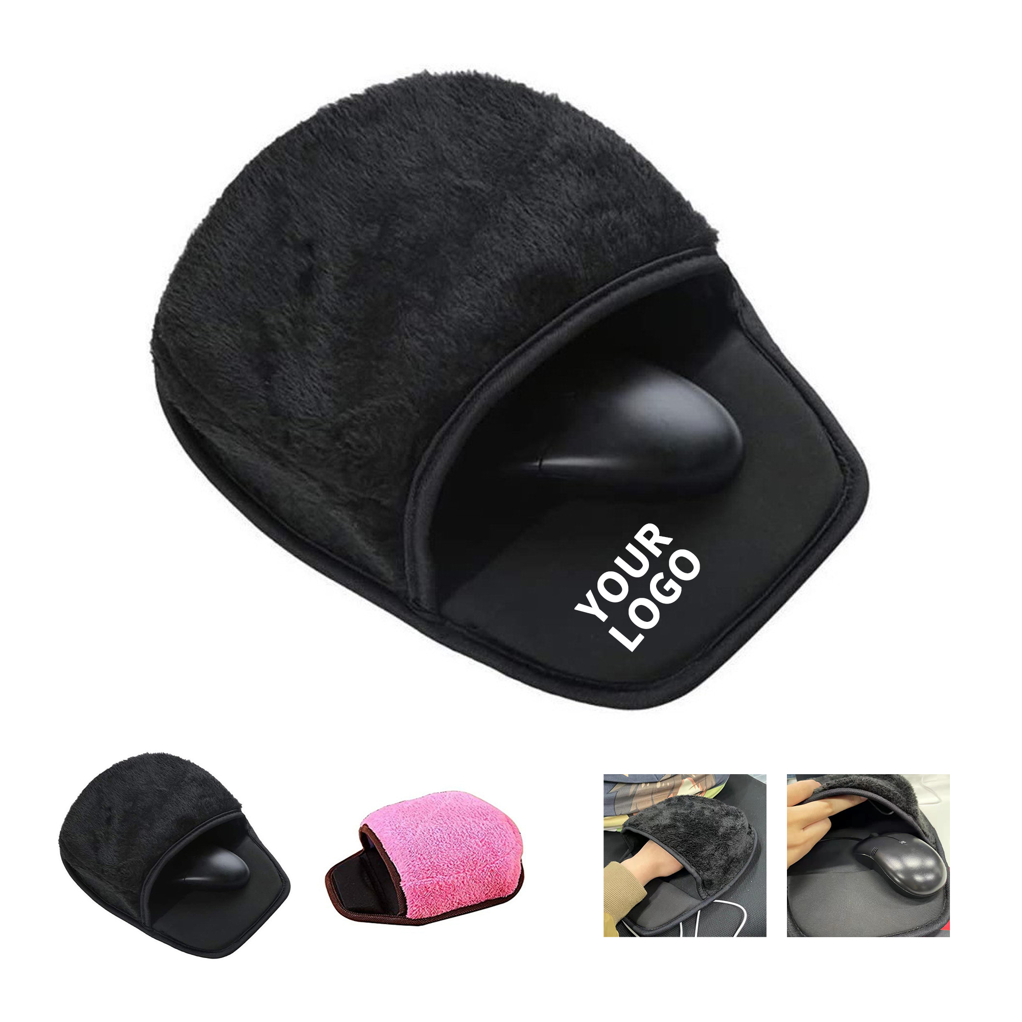 USB Powered Hand Warmer Mouse Pad 12" By 9" Short Plush 1