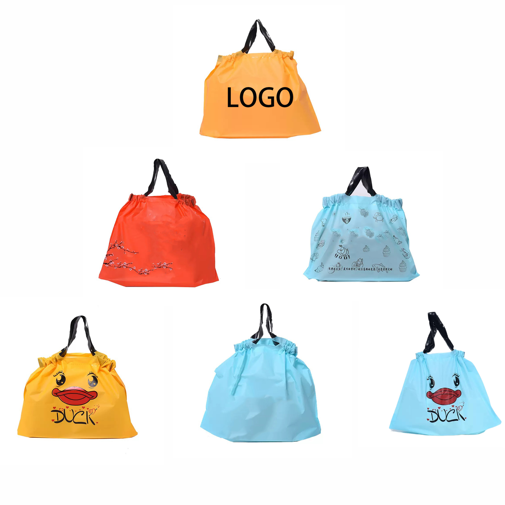 Custom Disposable Drawstring packaging Bag MOQ 100pcs 2