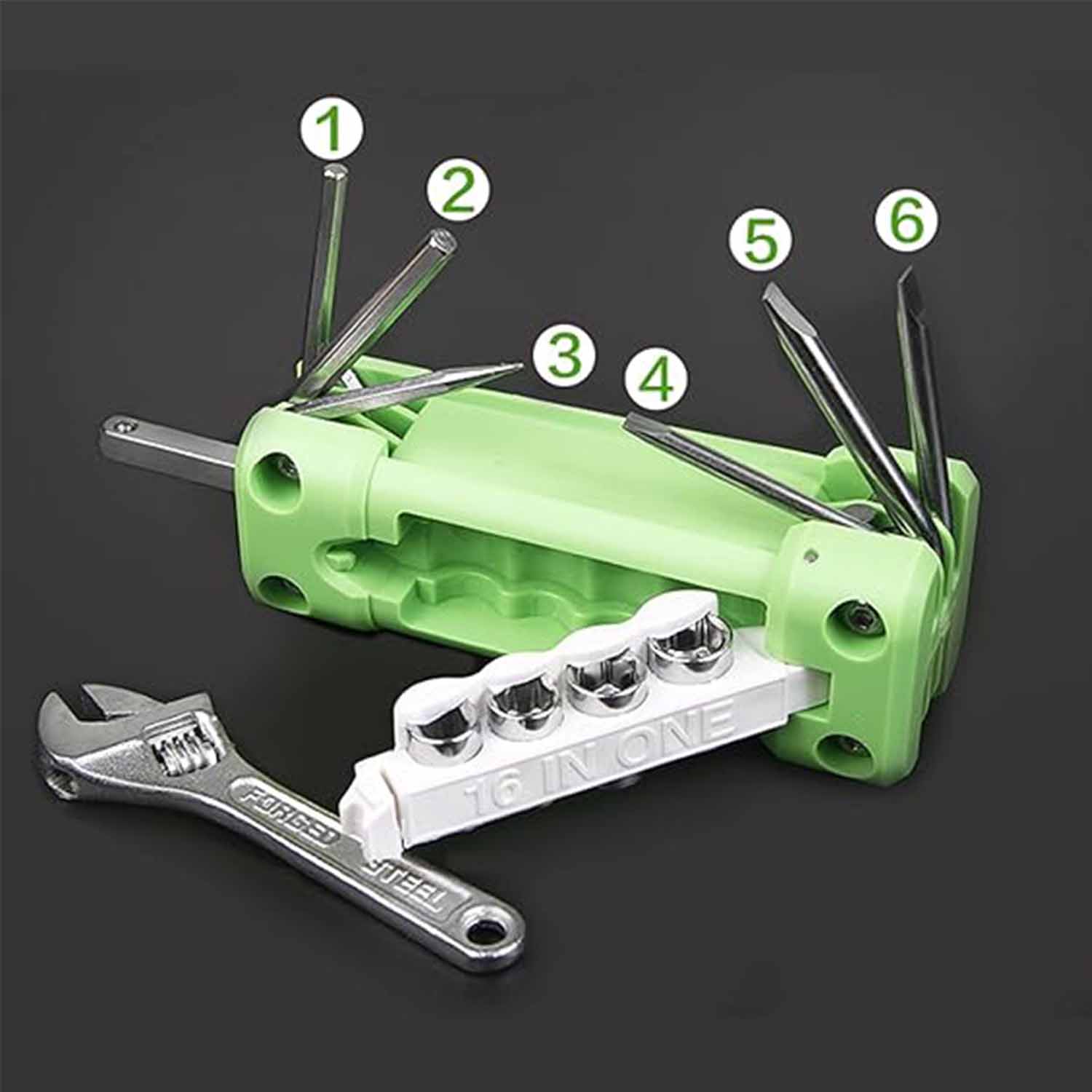 Motorcycle Bicycle Repair 16 in 1 Multifunction Gadget 2