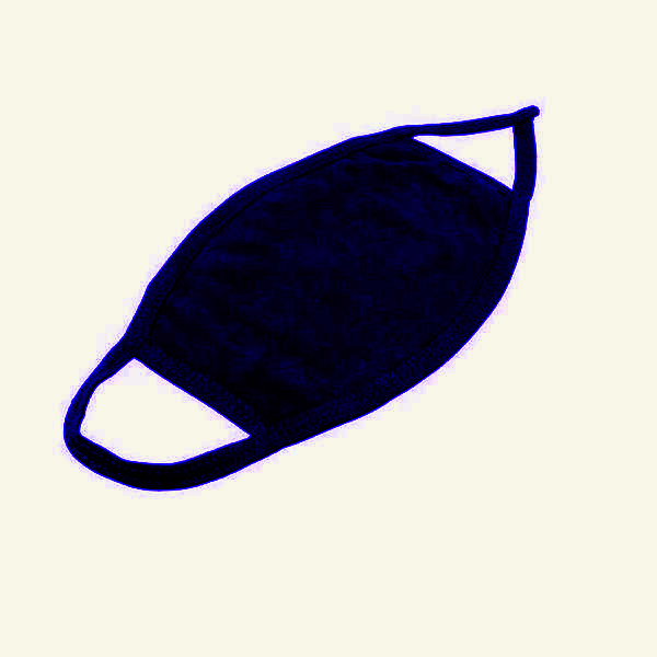 Navy Blue Cotton Face Mask 3