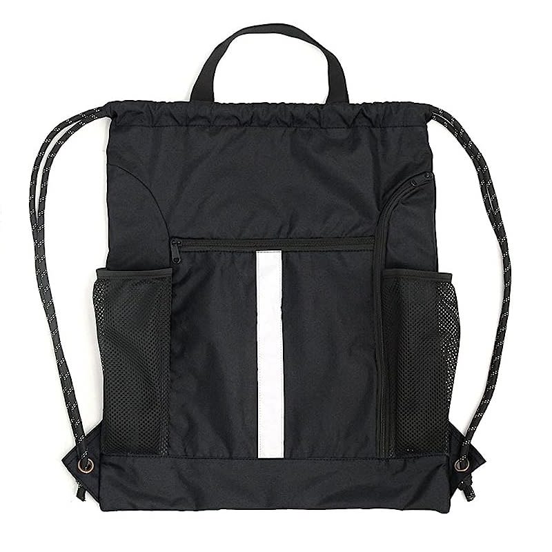 Drawstring Sports Backpack Bags With Bottle Holders 8
