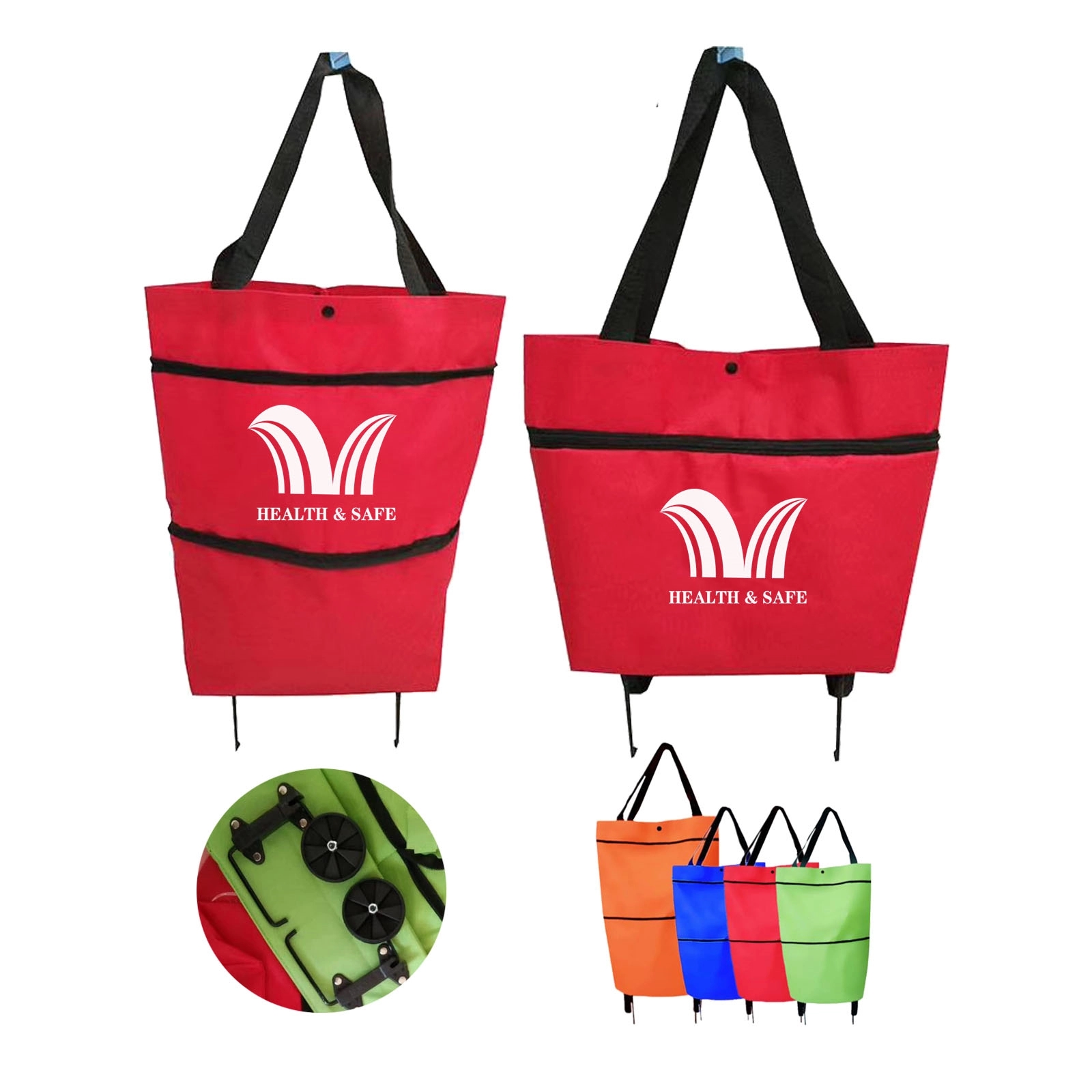 Foldable Wheel Shopping Bag 4