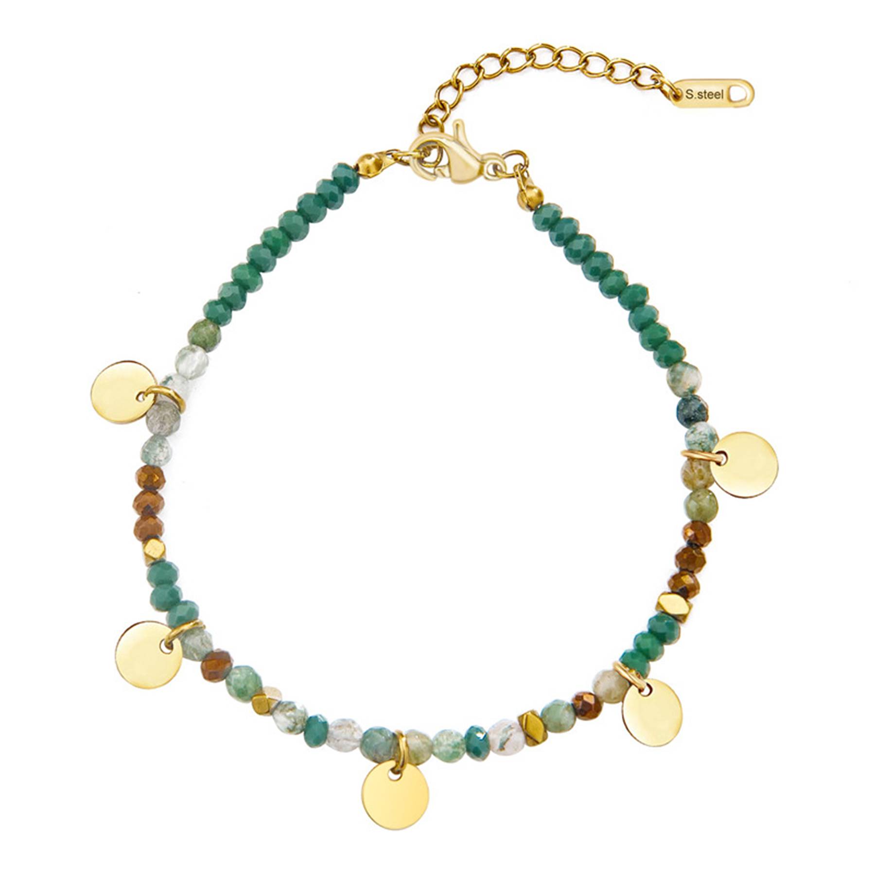 Stainless steel hand-beaded bracelet 3