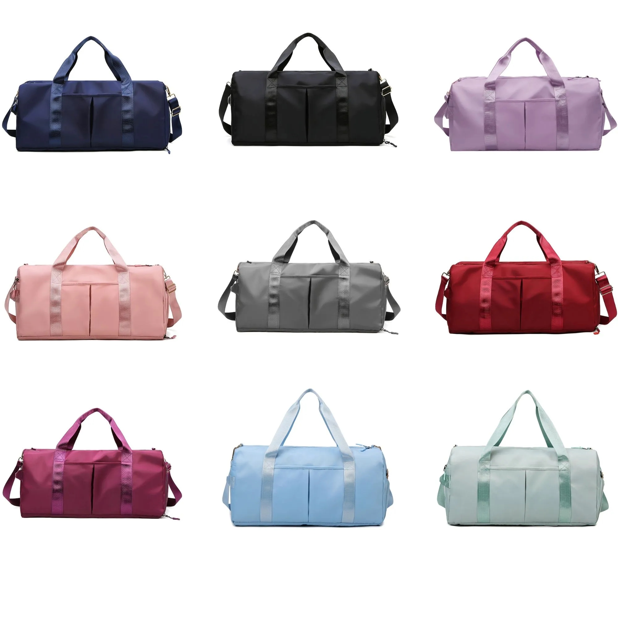 Durable tear-resistant nylon gym bag with reinforced metal z 4
