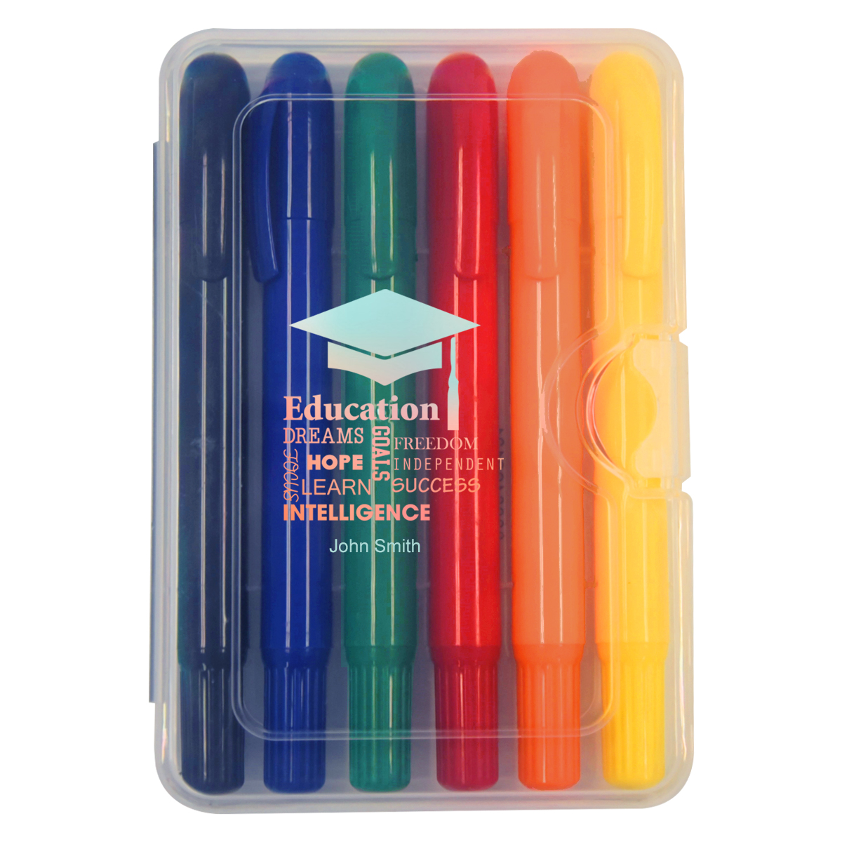 6-Piece Retractable Crayons In Case 7