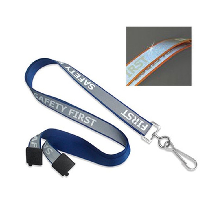 5/8" Polyester Lanyard Safety First with Breakaway (J-Hook) 2