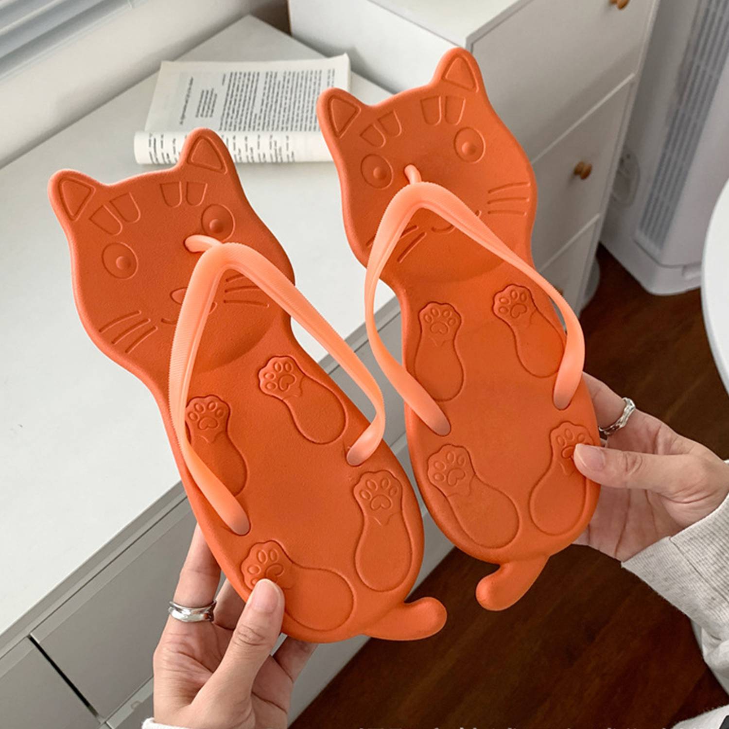 Cute Kitten Ladies Flip Flops Slipper 4