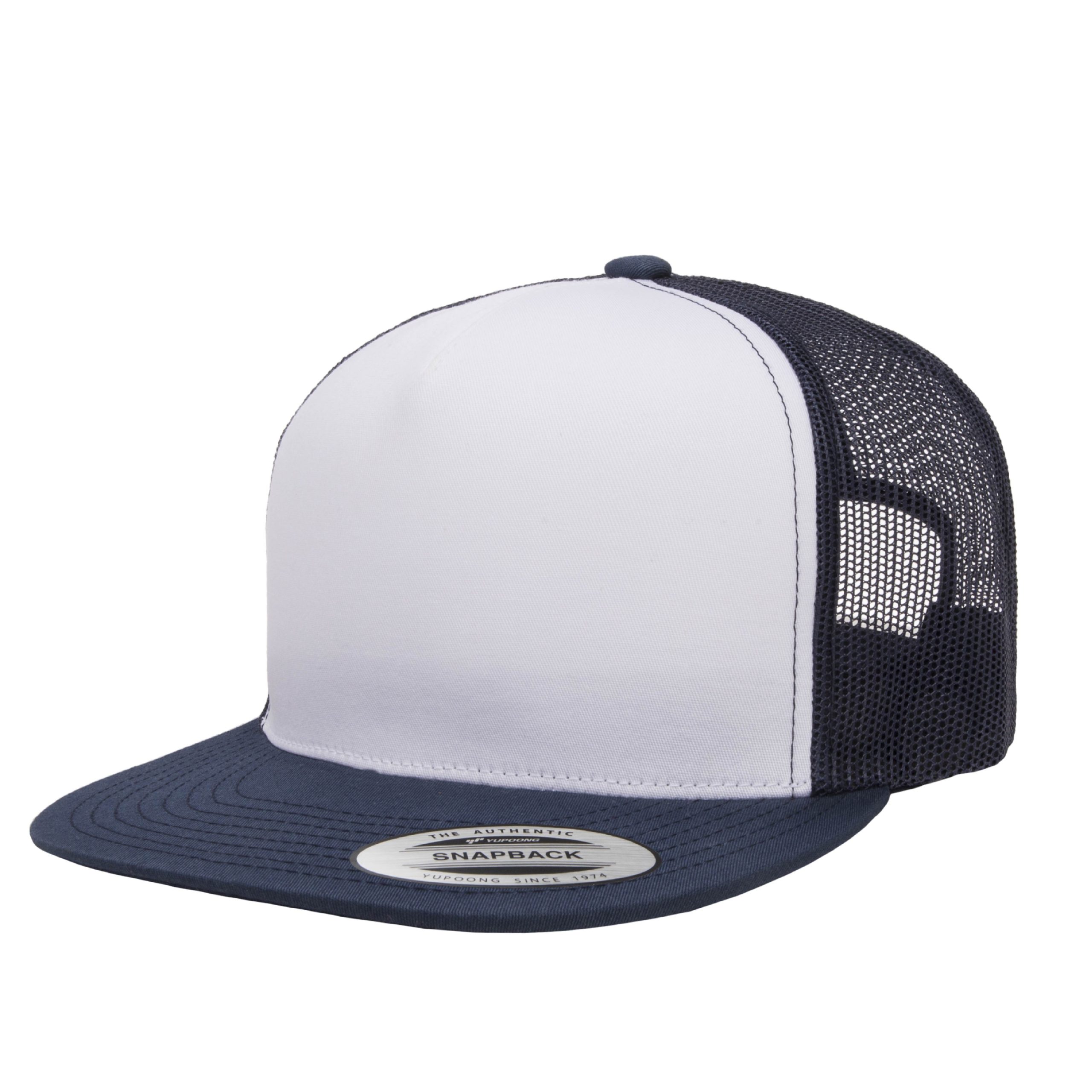 Yupoong 6006 YP Classics Five-Panel Classic Trucker Hat with Leatherette Patches or Embroidery 30