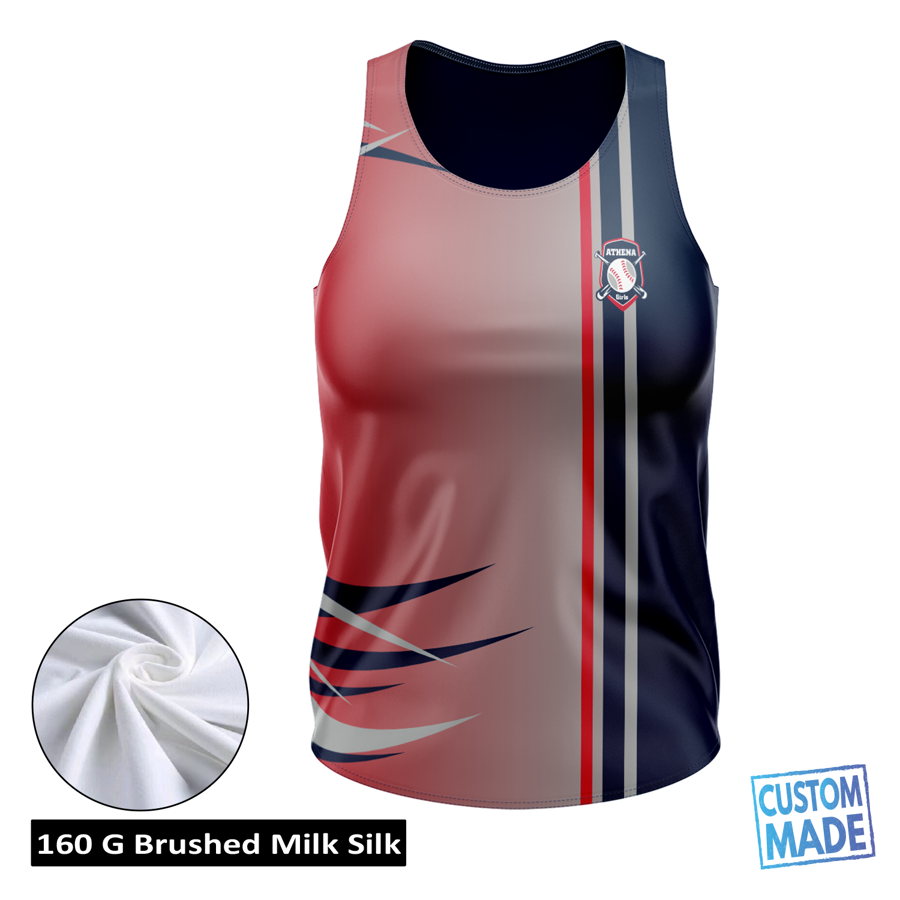 Women's Sublimation Jersey Style Tank Top - 160G Brushed Milk Silk 3