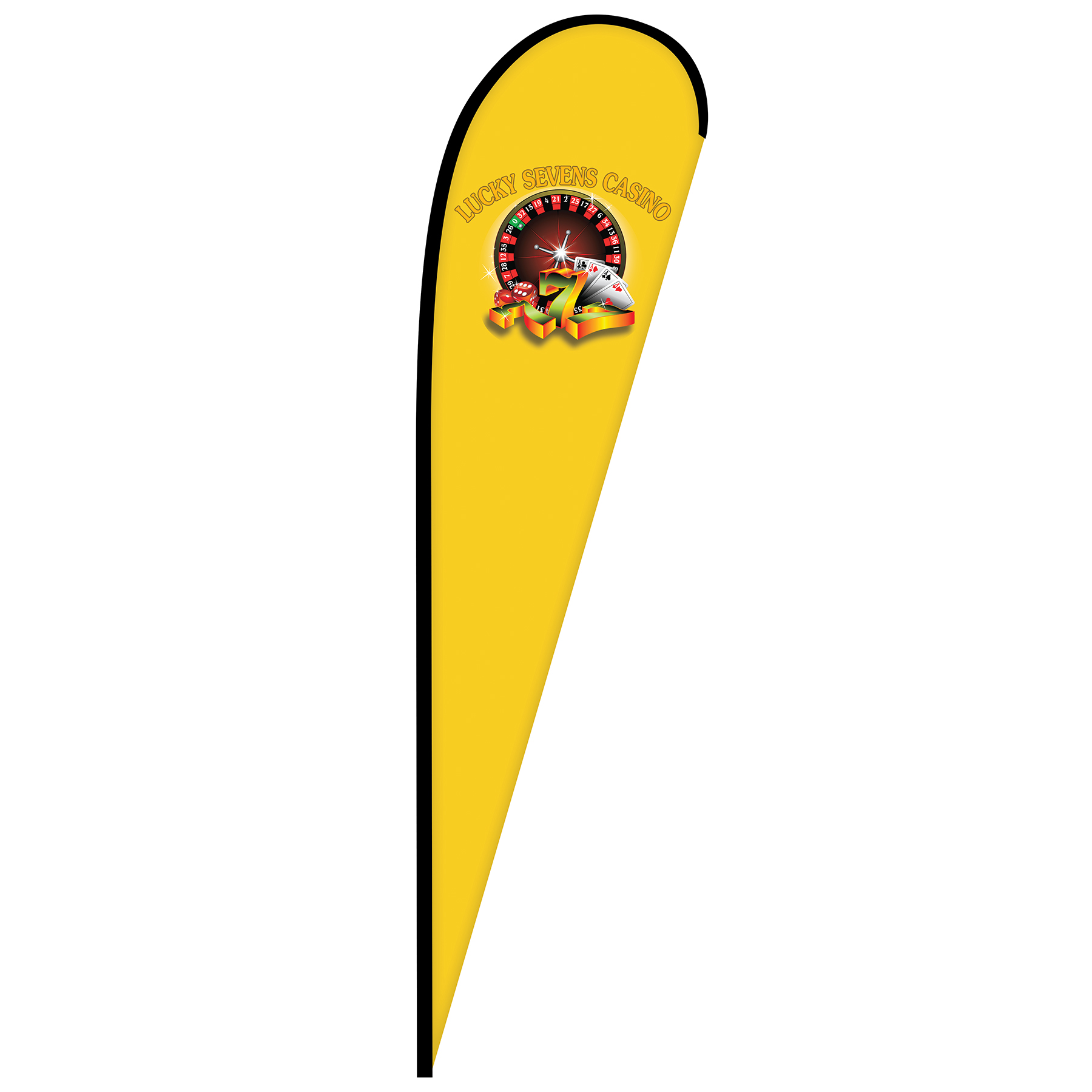 12' Single Reverse Custom Portable Teardrop Banner 11