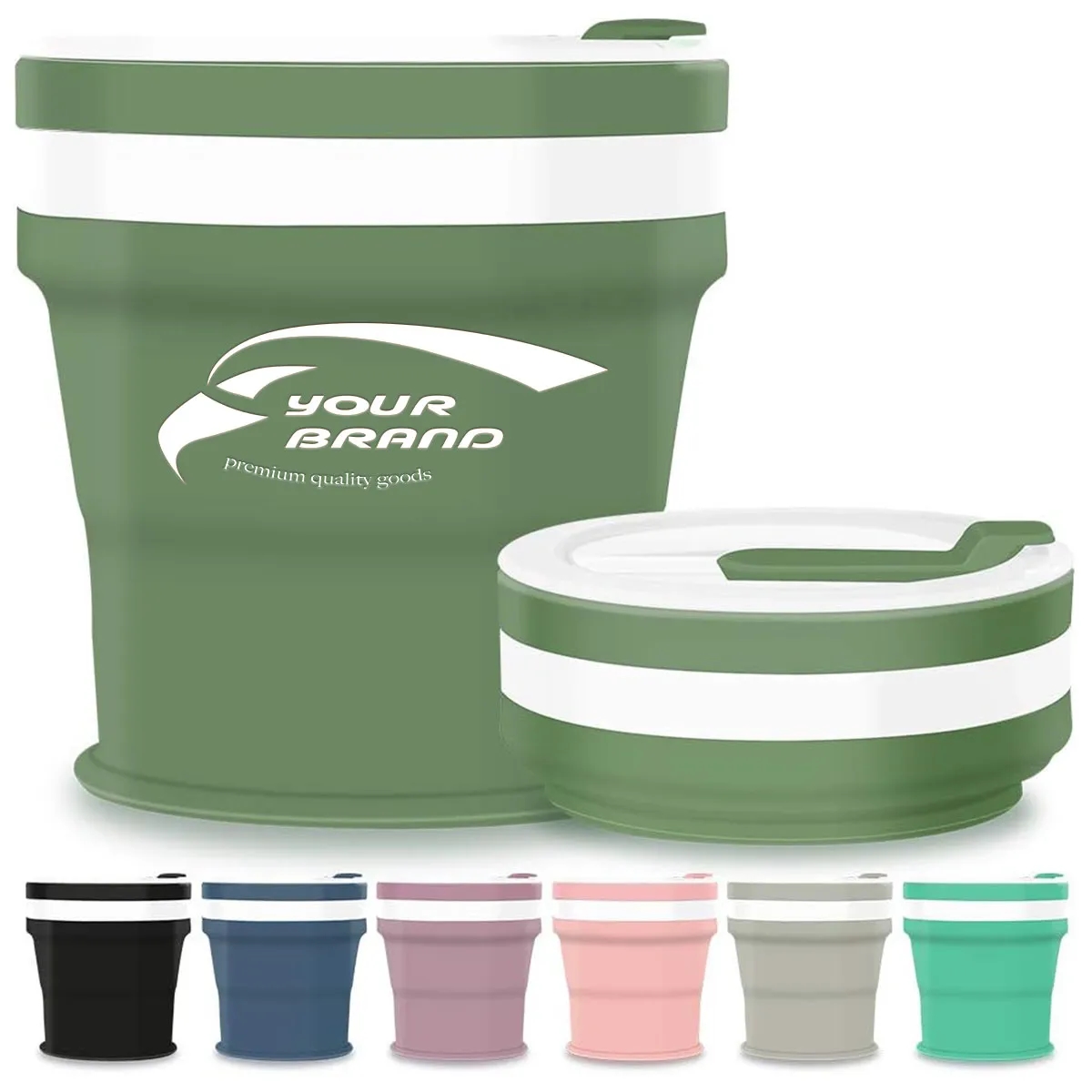 Collapsible Silicone Travel Coffee Cup 1