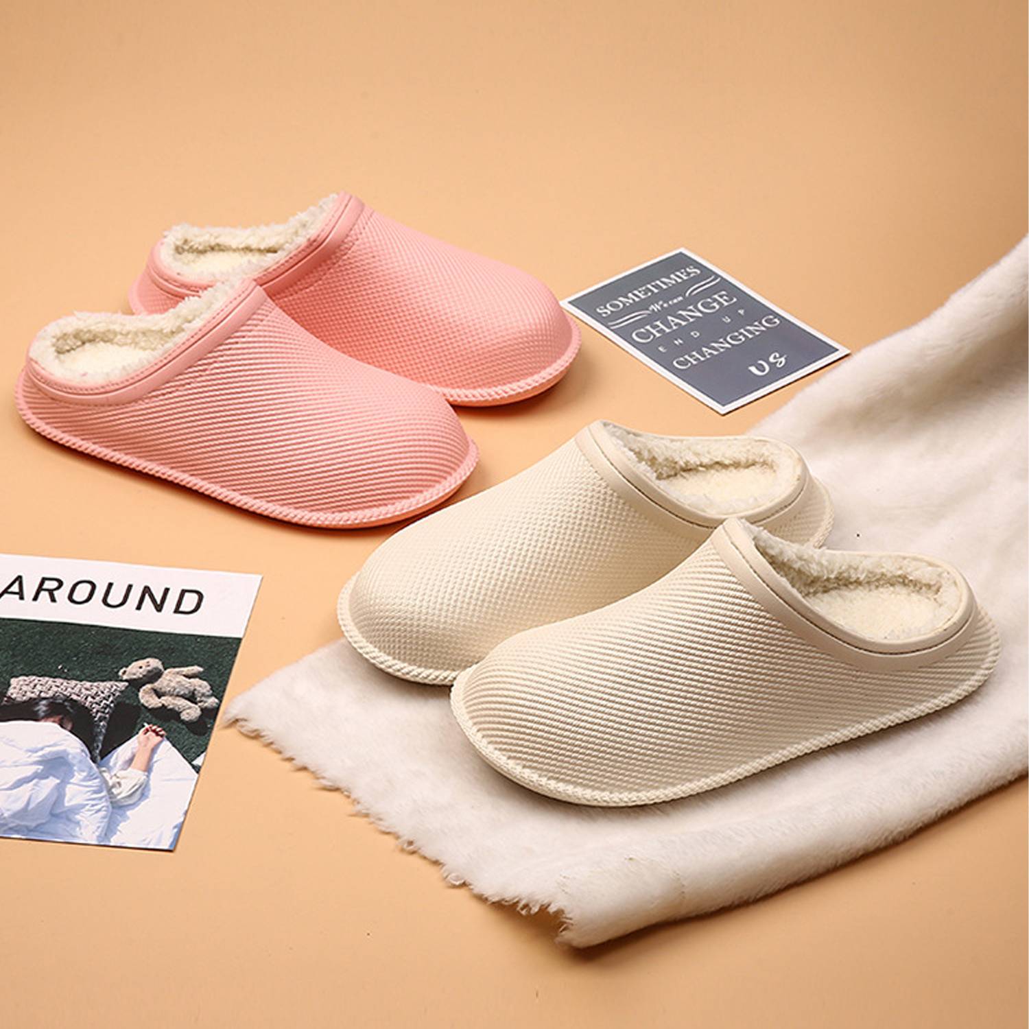 Velvet Insulation Anti Slip Thick Sole No Need For Slippers 2