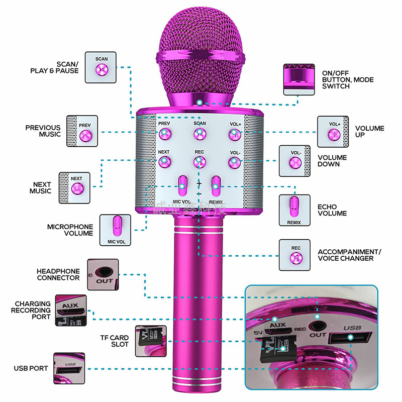 Metal karaoke Microphone 10