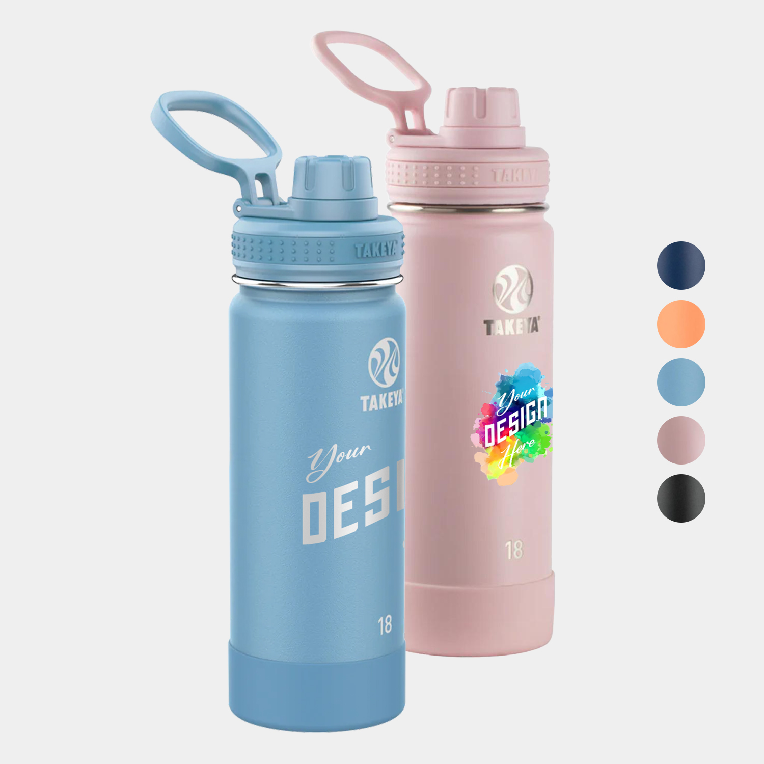 18 oz Takeya® Stainless Steel Insulated Active Water Bottle w/ Spout Lid 2