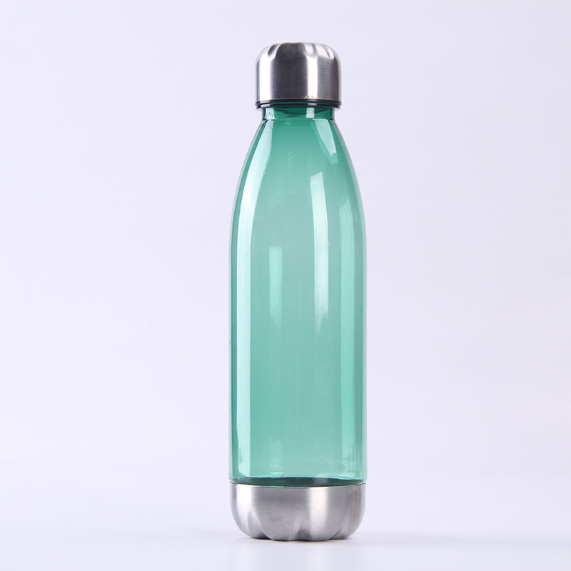 Cola shape design plastic sports water bottle 25oz 3