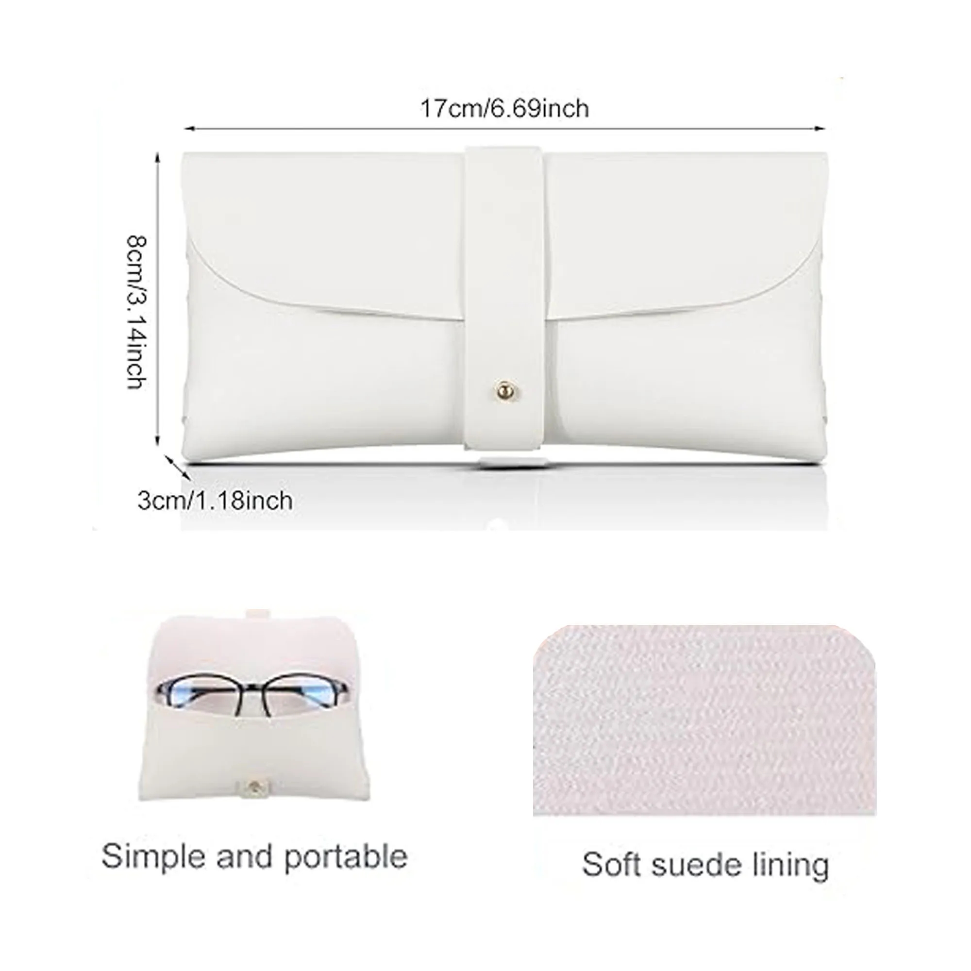 PU Leather Eyeglass Case Soft Sunglasses Pouch 13