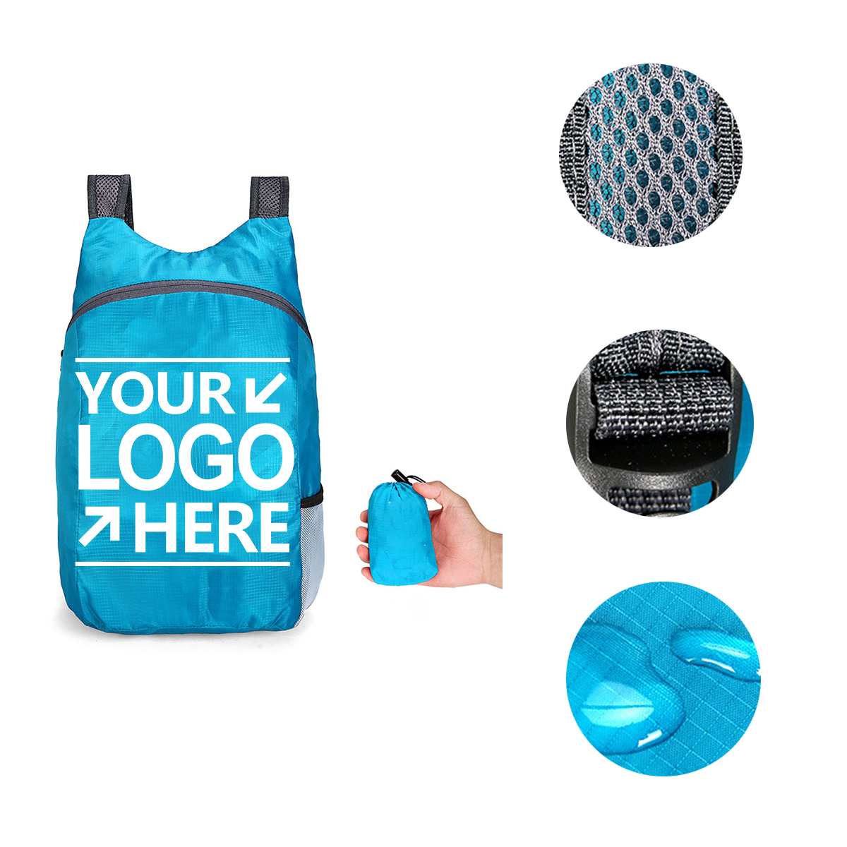 Lightweight Water Resistant Folding Sports Backpack 5