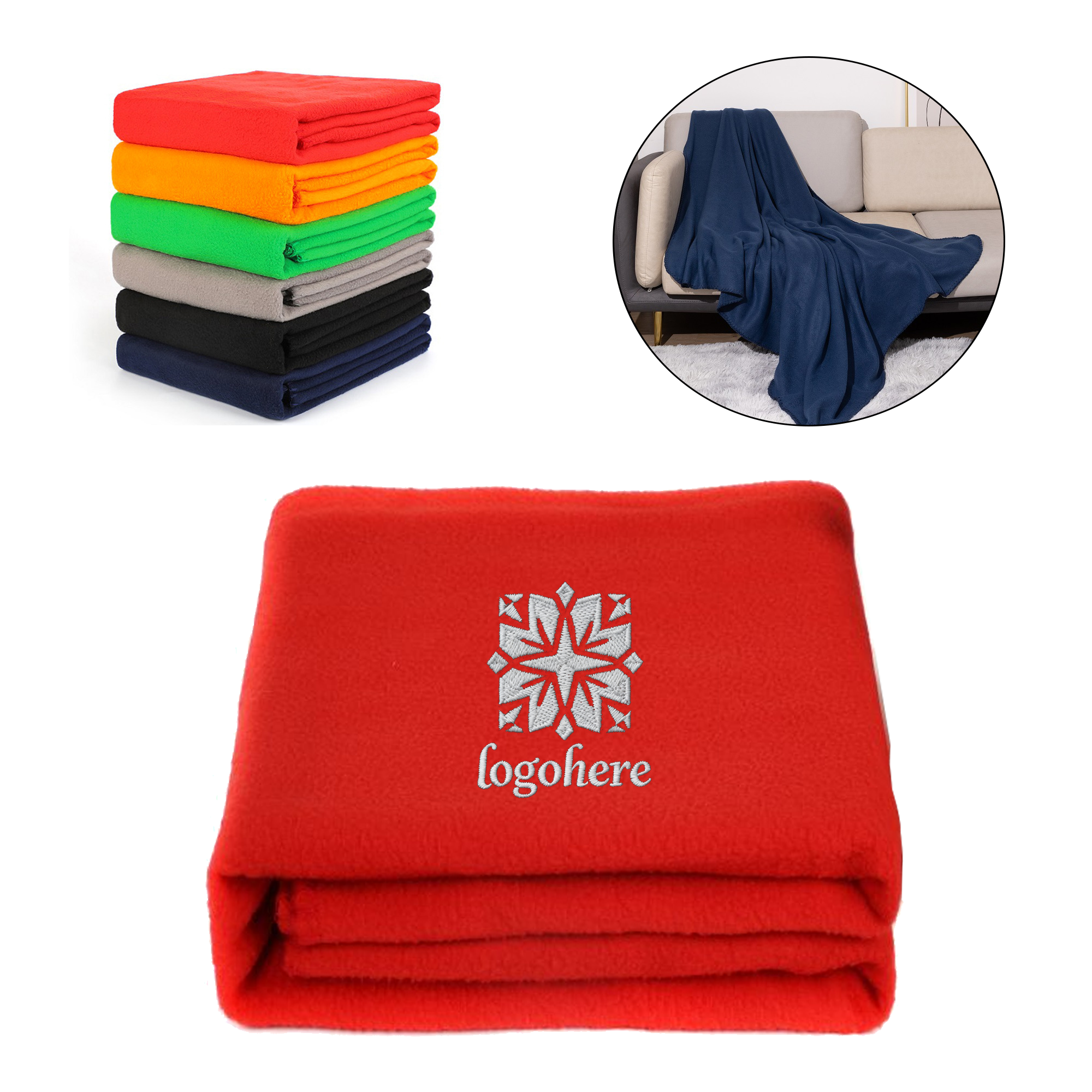 MOQ 20 Double Sided Flannel Fleece Blanket 2