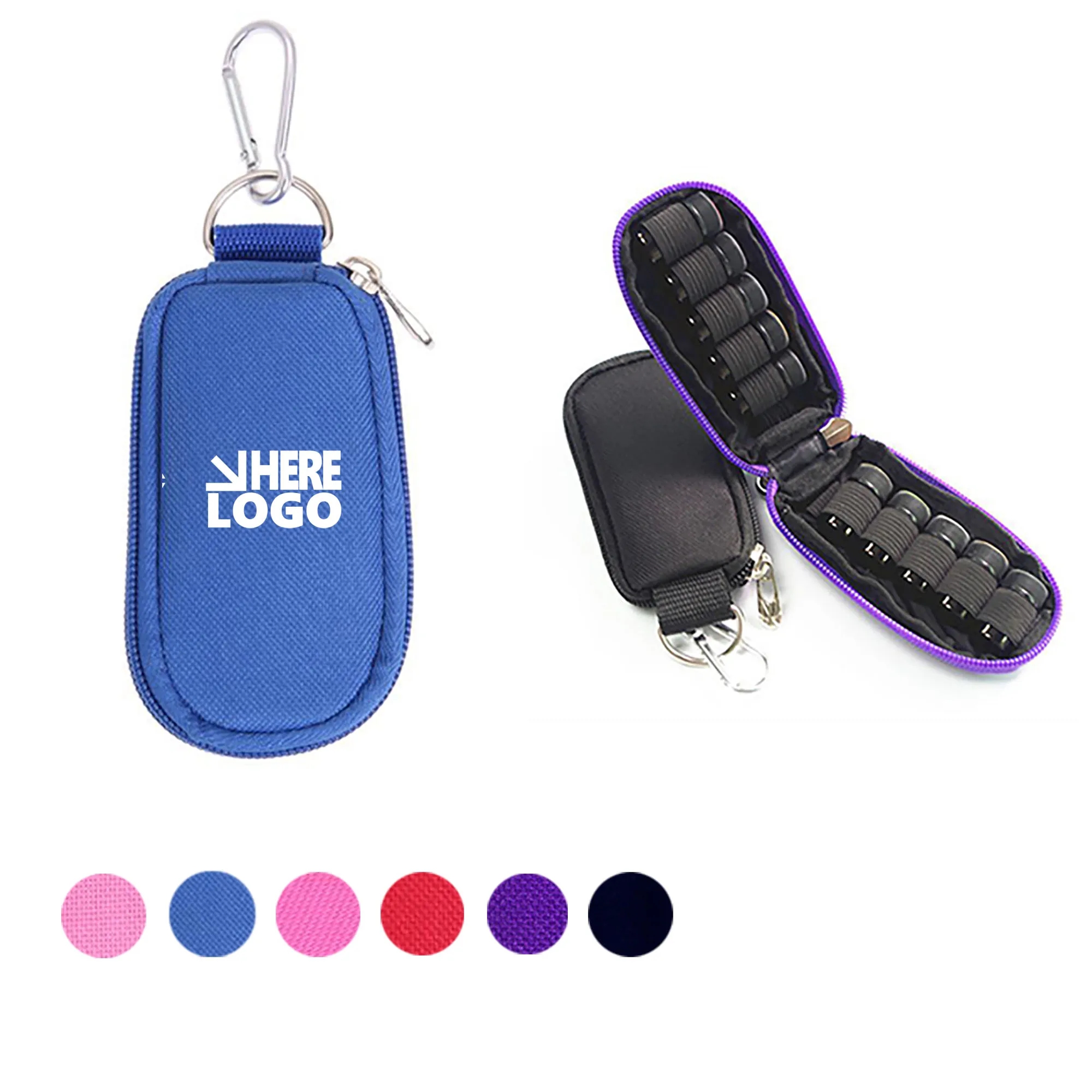 Key Chain Style 10-Compartment Essential Oil Storage Bag 2