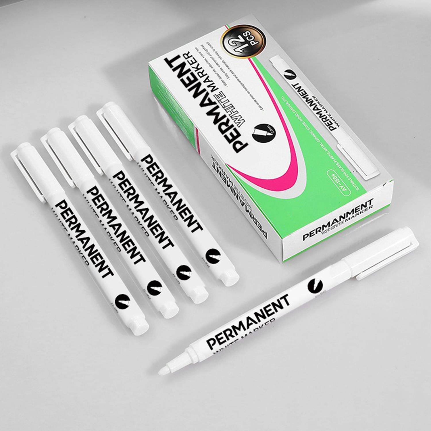 12 Pack White Permanent Marker Pens 1