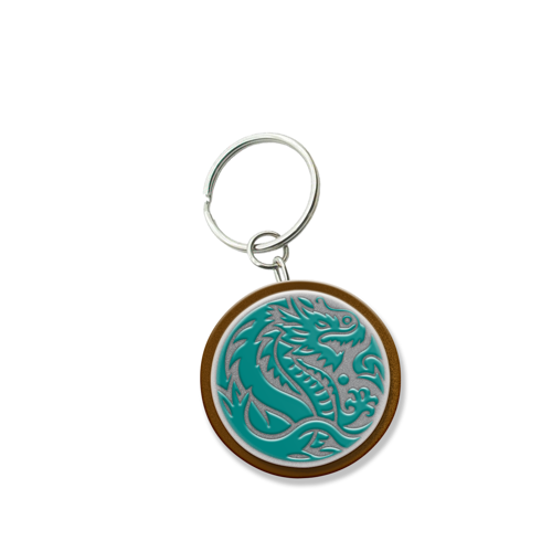 Customized Solid Iron Keychain with Single Side Epoxy 2