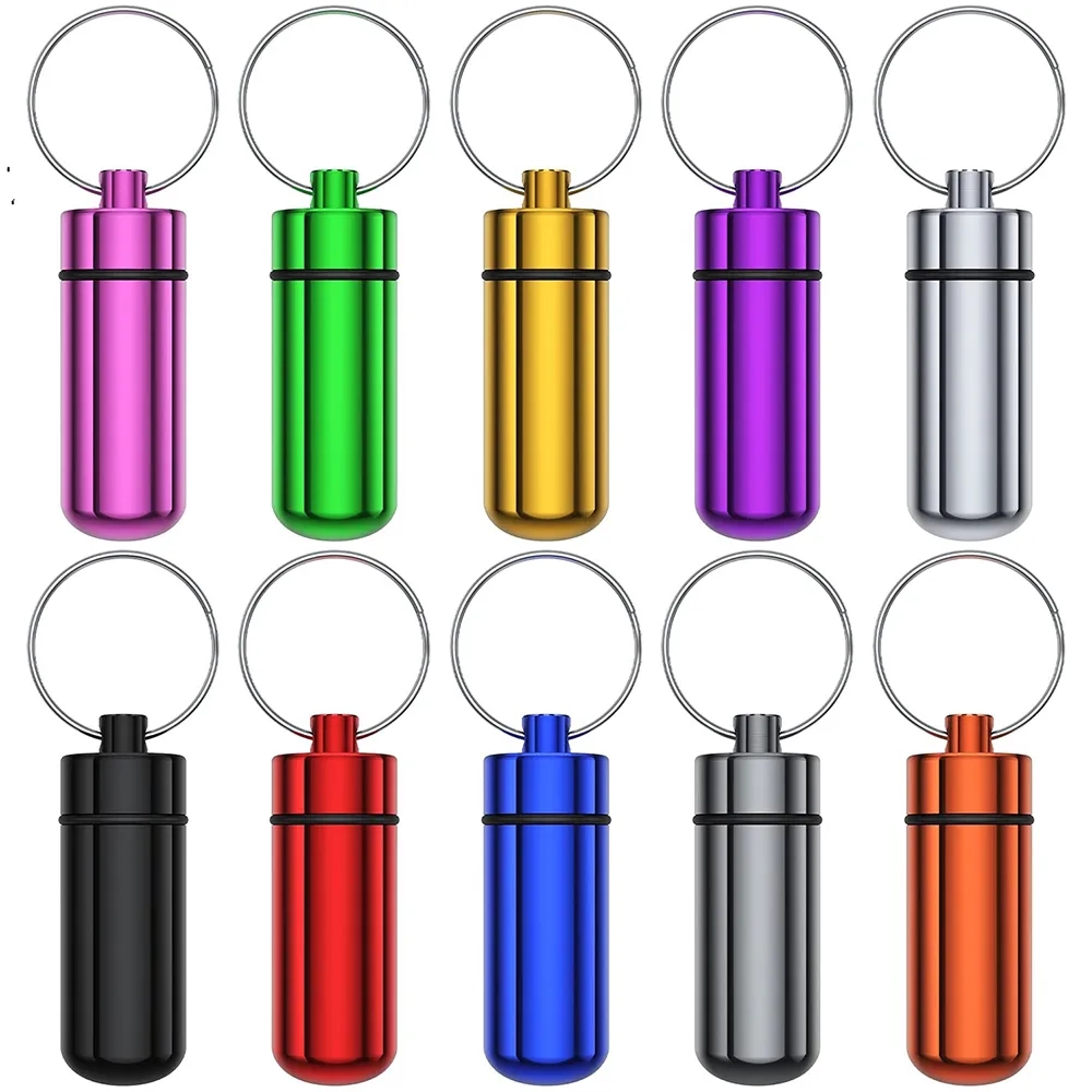 Aluminum Pill Case Keychain 12