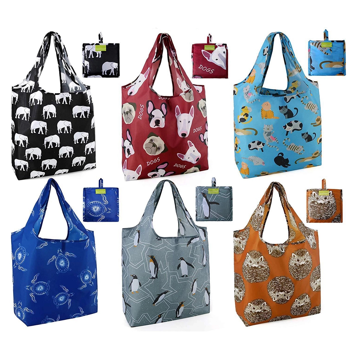 Washable Durable Lightweight Foldable Shopping Tote Bag 2