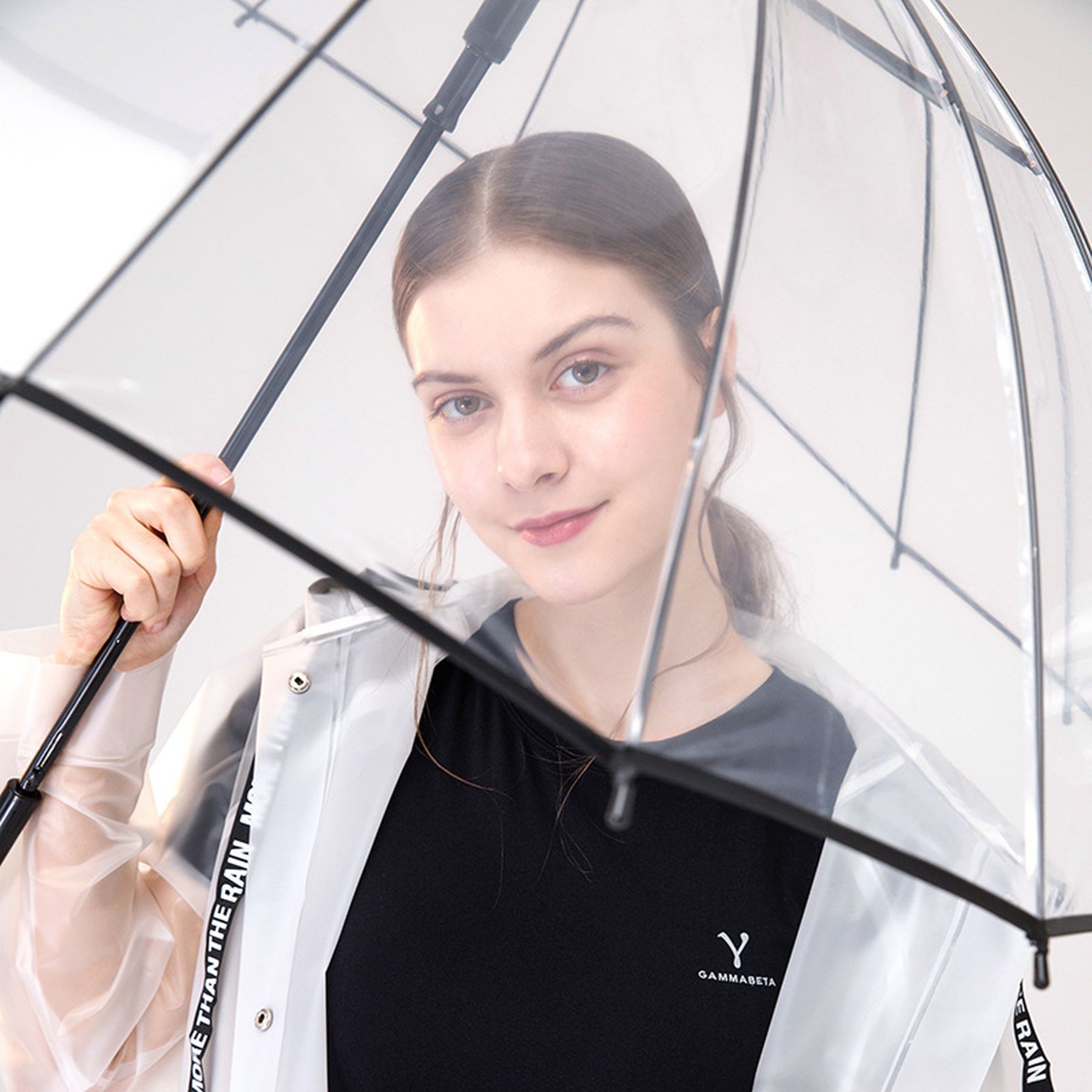 47 Inch Bubble Clear Windproof Dome Wedding Rain Umbrella 9