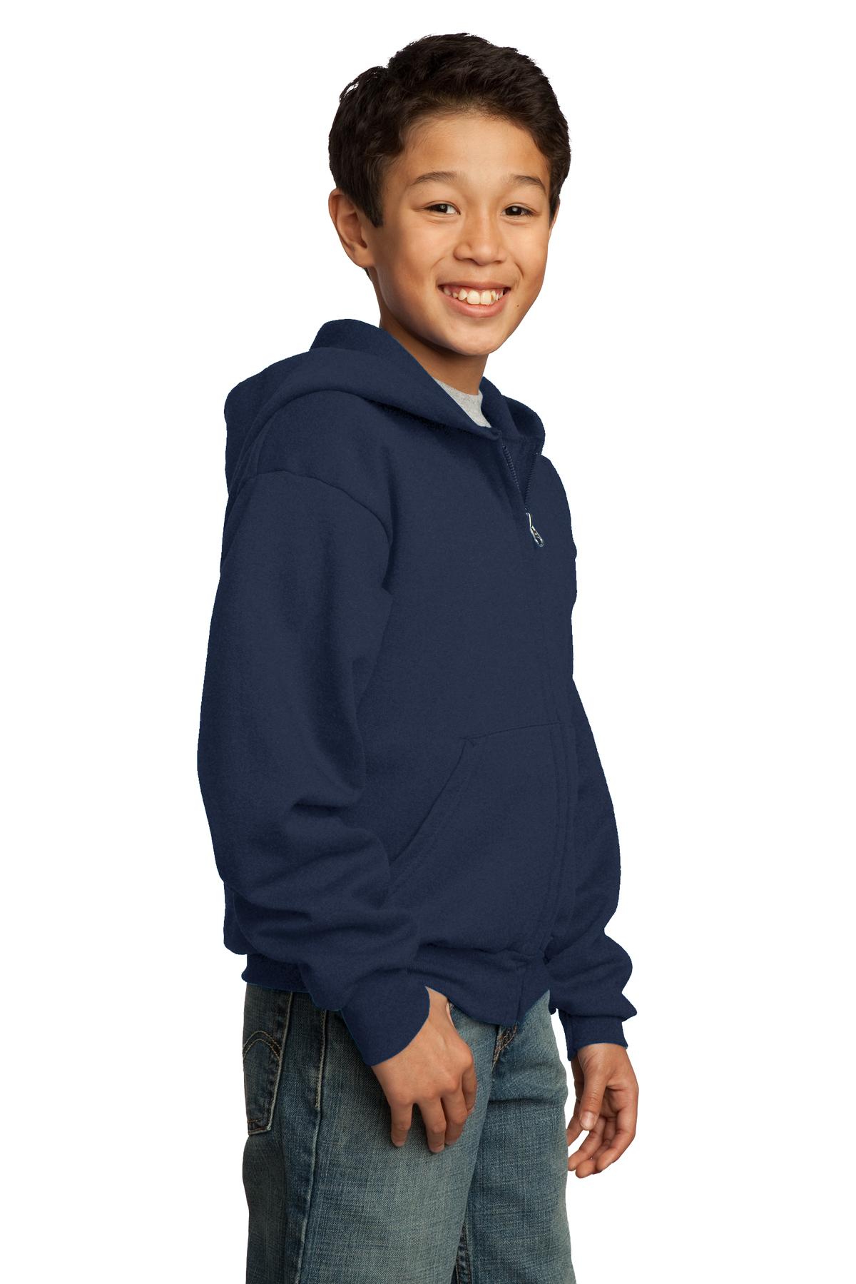 Port & Company® Youth Core Fleece Full-Zip Hooded Sweatshirt 51