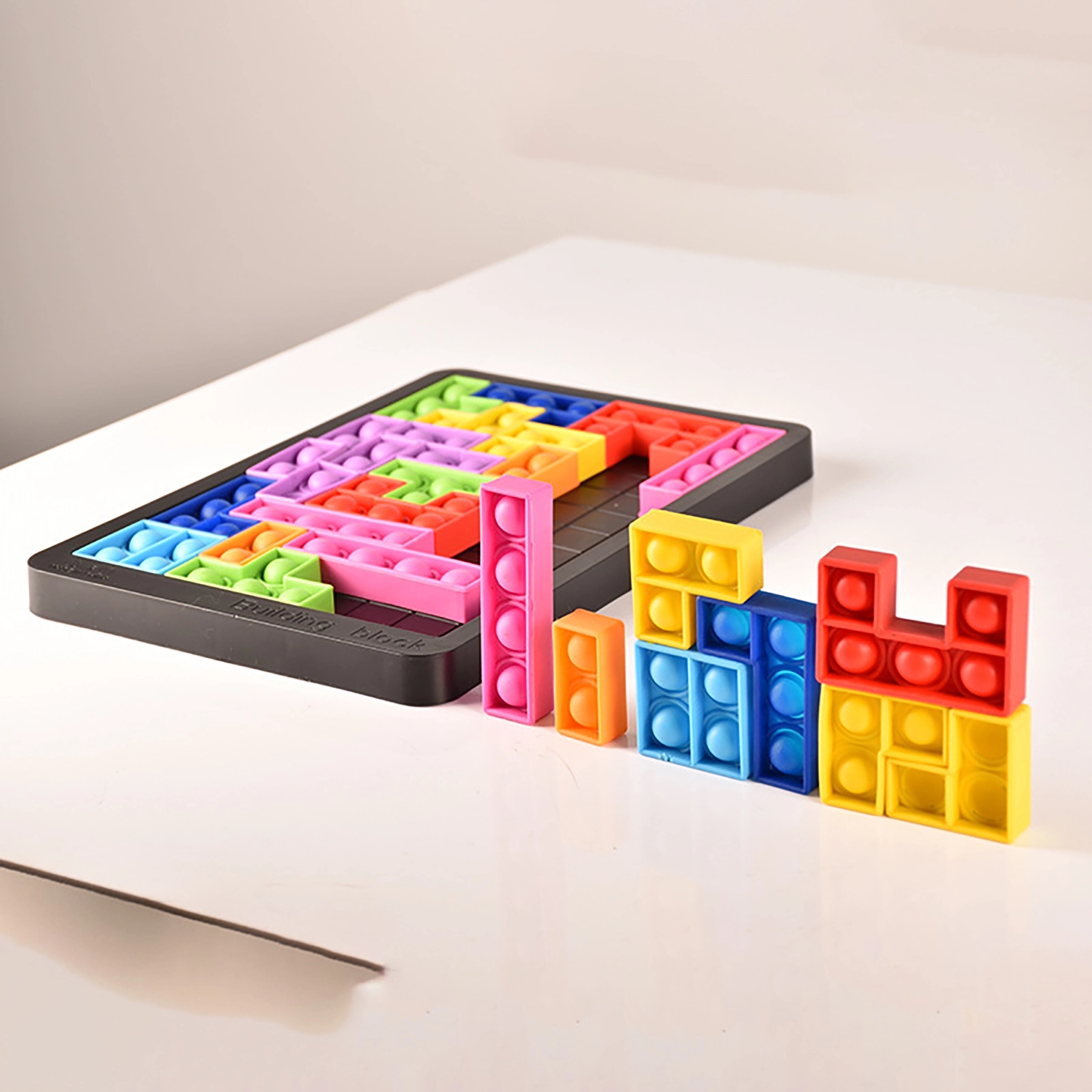 Fidget Toy Tetris Push Pop Bubble Sensory Board 5