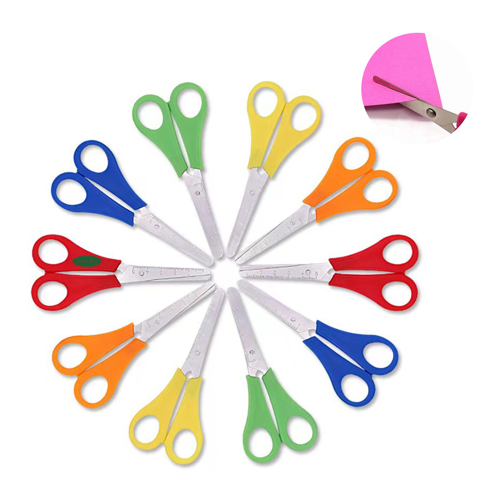Children's Safety Scissors with Ruler Markings 2
